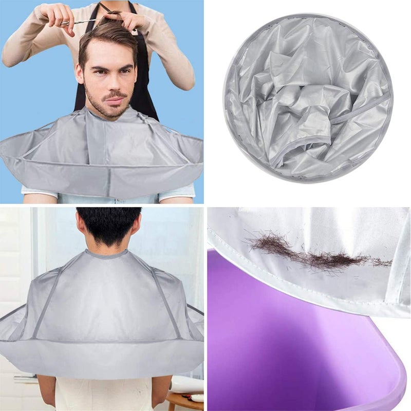 MAFENT Hair Cutting Cape - Barber & Salon Cape with Hair Catcher - Image 3